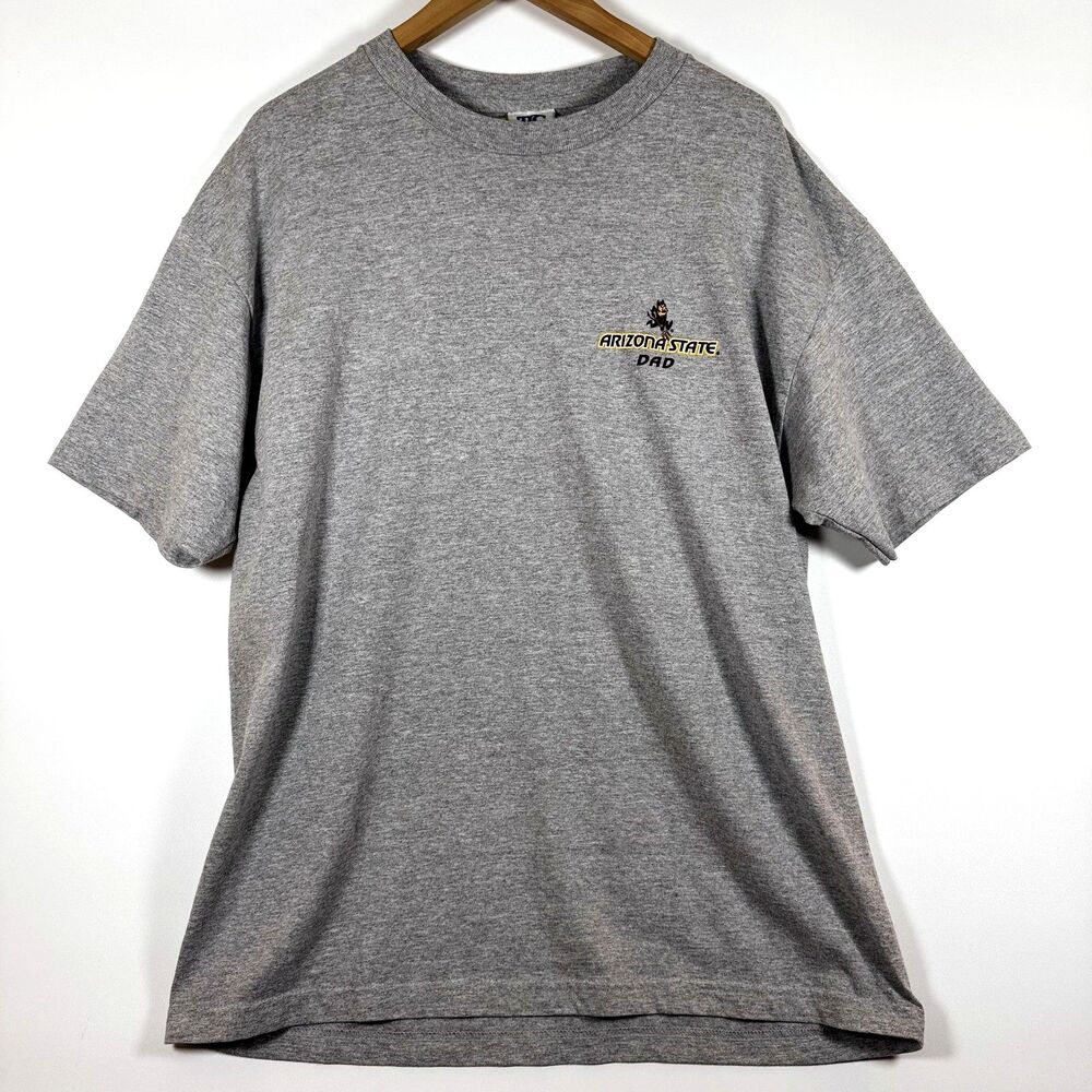 Arizona State Sun Devils‎ Dad T Shirt Mens XL Gray NCAA Made in USA College Tee